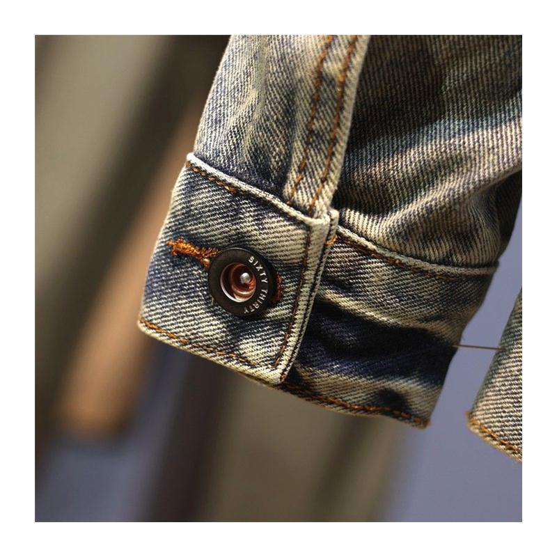 Dorado Trading Company JK527 giacca da uomo in denim casual versatile e ampia ricamata_voghion.com