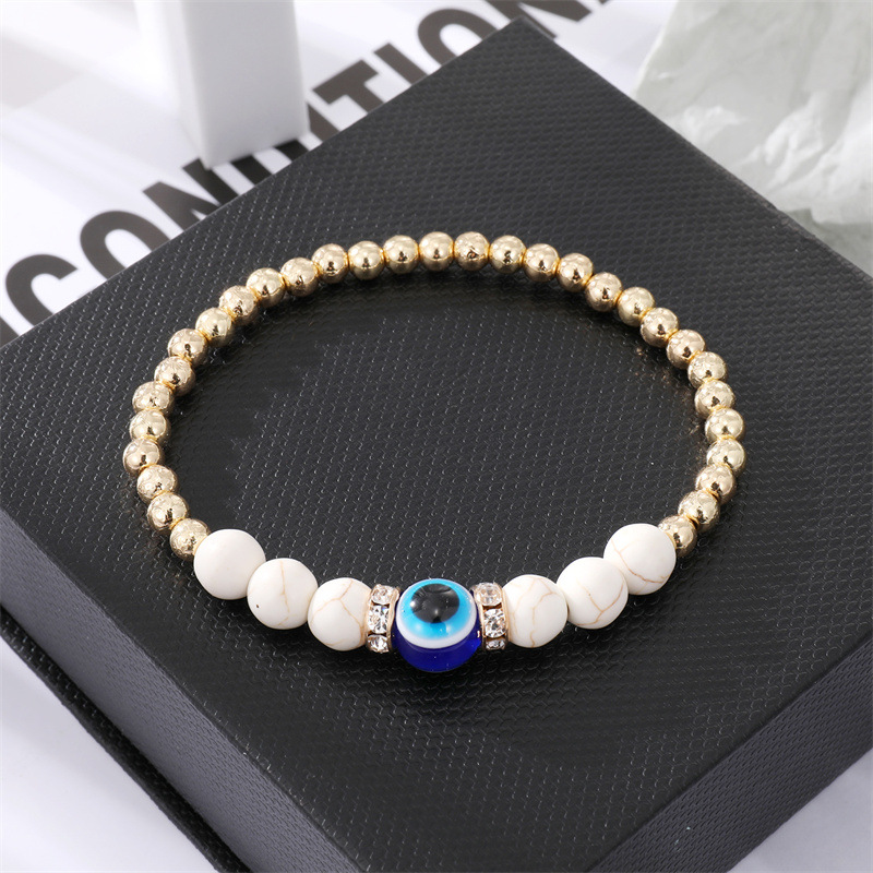 Fashion Devil's Eye Bracelet Imitation Turquoise Alloy Bracelet display picture 4