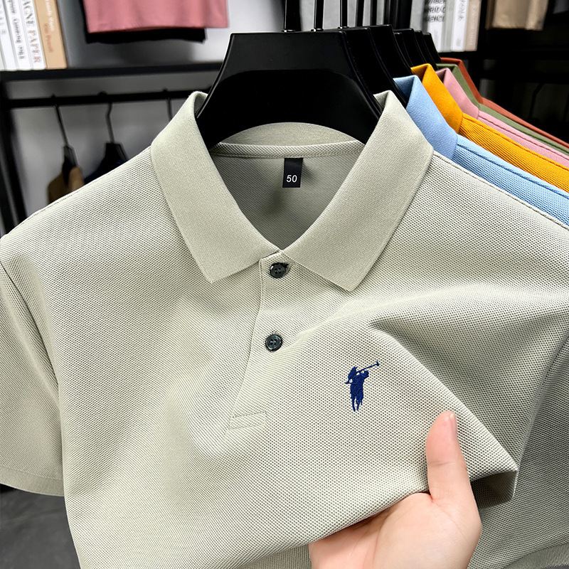 【正規品】ポール 半袖Tシャツ メンズ 綿100% 夏新作 カジュアル 刺繍 ホースマーク ポロシャツ|undefined