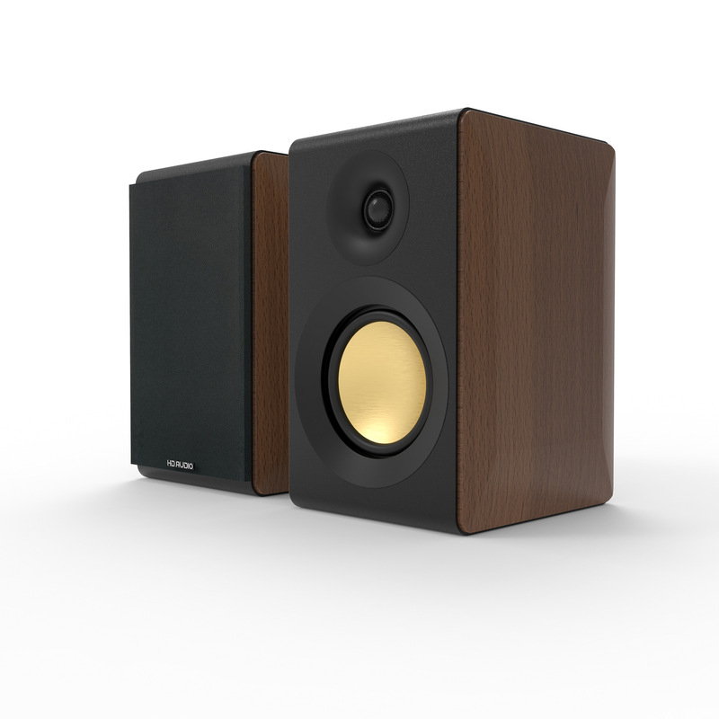 2.0 new high-power 60W Bluetooth audio active wooden electronic crossover computer desktop bookshelf speaker