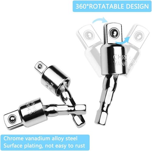 360-degree wind ball universal joint hex handle four-way sleeve universal coupling screwdriver adapter drill bit converter