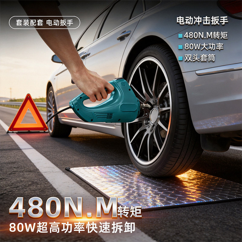 5T electric 0kg jack, car electric hydraulic 0kg jack, electric wrench, portable emergency tire changing equipment