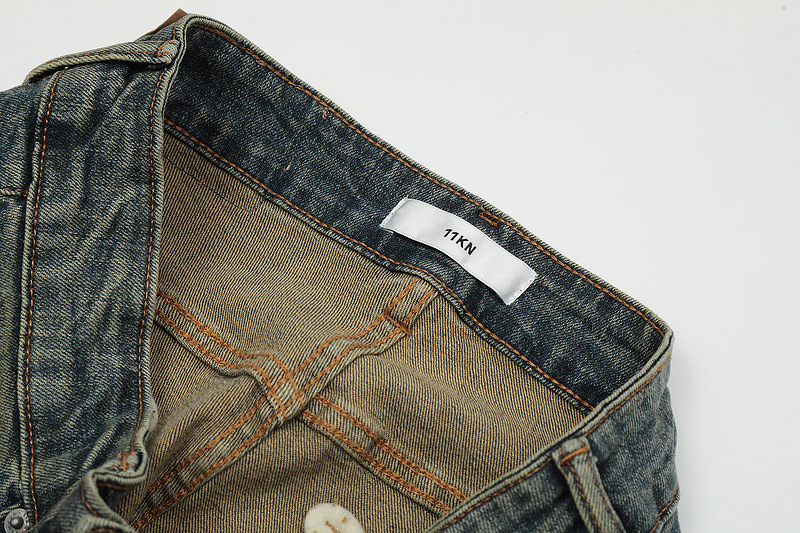 Men's Clothing high street water ins same style men's washed wide leg nostalgic blue overalls pocket jeans_voghion.com