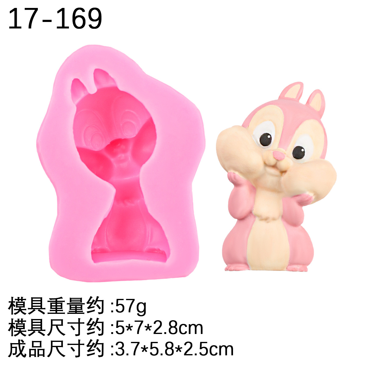 Fondant diy tema de dibujos animados ardilla pastel piñas molde de chocolate decoración molde de silicona epoxi yeso vela