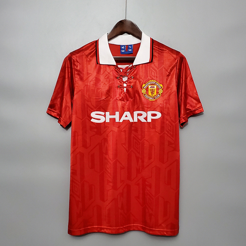 Umbro x Manchester United Retro 1992/94 Home Lace-Up Jersey Red