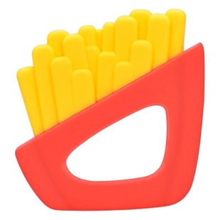 French Fries Baby Gum Food Grade Silicone Soothing Bite Bite Baby Grinding Stick Anti-eating Hand Toy Maternal and Infant Supplies