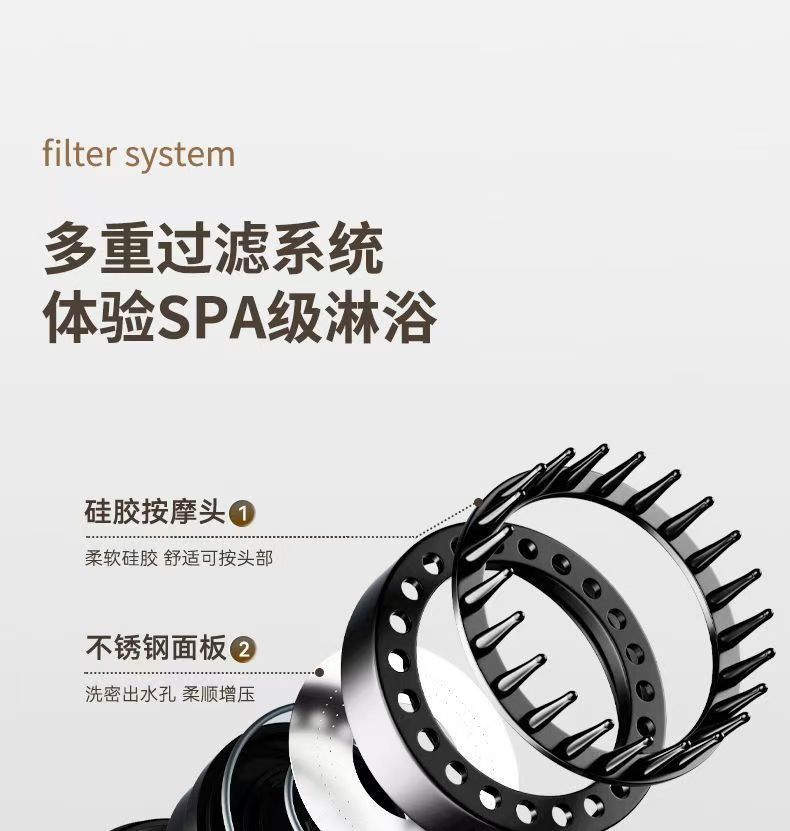 Household high-pressure shower head, bathroom heater, hair dryer, showerhead, rain shower, massage showerhead, bathing wonder Application Scenario