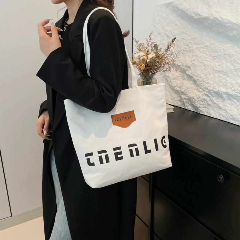 Shopping bag, capacious linen bag, one-shoulder bag