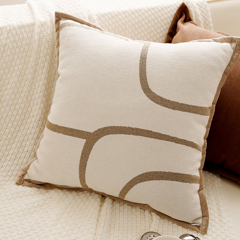 Crema de estilo retro de alta calidad sofá sala de estar almohada cubierta de almohada dormitorio ventana flotante cama almohada cubierta de almohada cojín núcleo