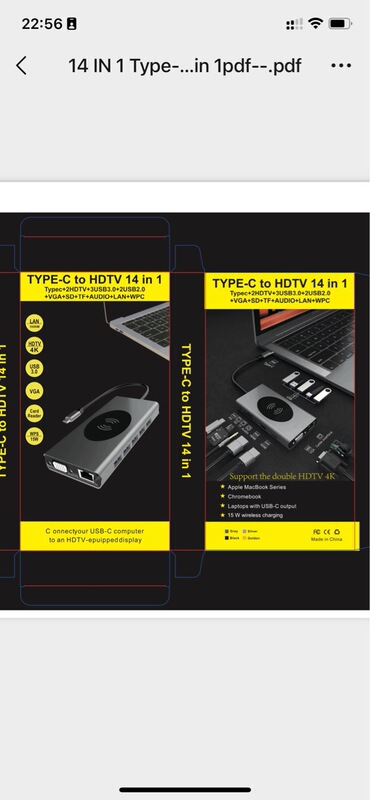 14/13合1type-c扩展坞usb hub集线器双HDMI/RJ45千兆拓展坞笔记本|undefined