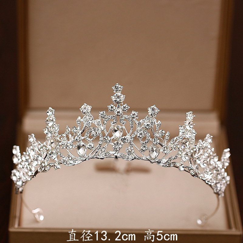ブライダルヘッドドレス、王冠、結婚式、豪華で雰囲気のある日本と韓国のウェディングドレス、ヘアアクセサリー、18歳の誕生日、成人式、クラウンアクセサリー|undefined