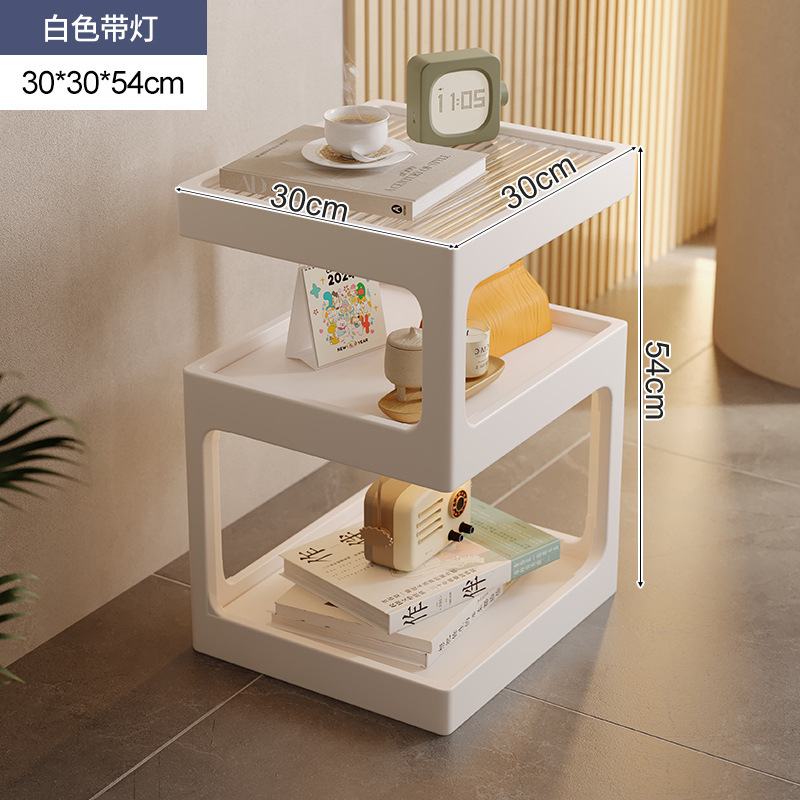 Mesa lateral del sofá, sala de estar, hogar, armario lateral de madera maciza, armario lateral, lujo ligero, casillero de almacenamiento de troncos de alta calidad, mesa de esquina