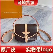 跨境货源原厂皮老花马鞍双子星邮差包时尚百搭手提单肩斜挎式女包
