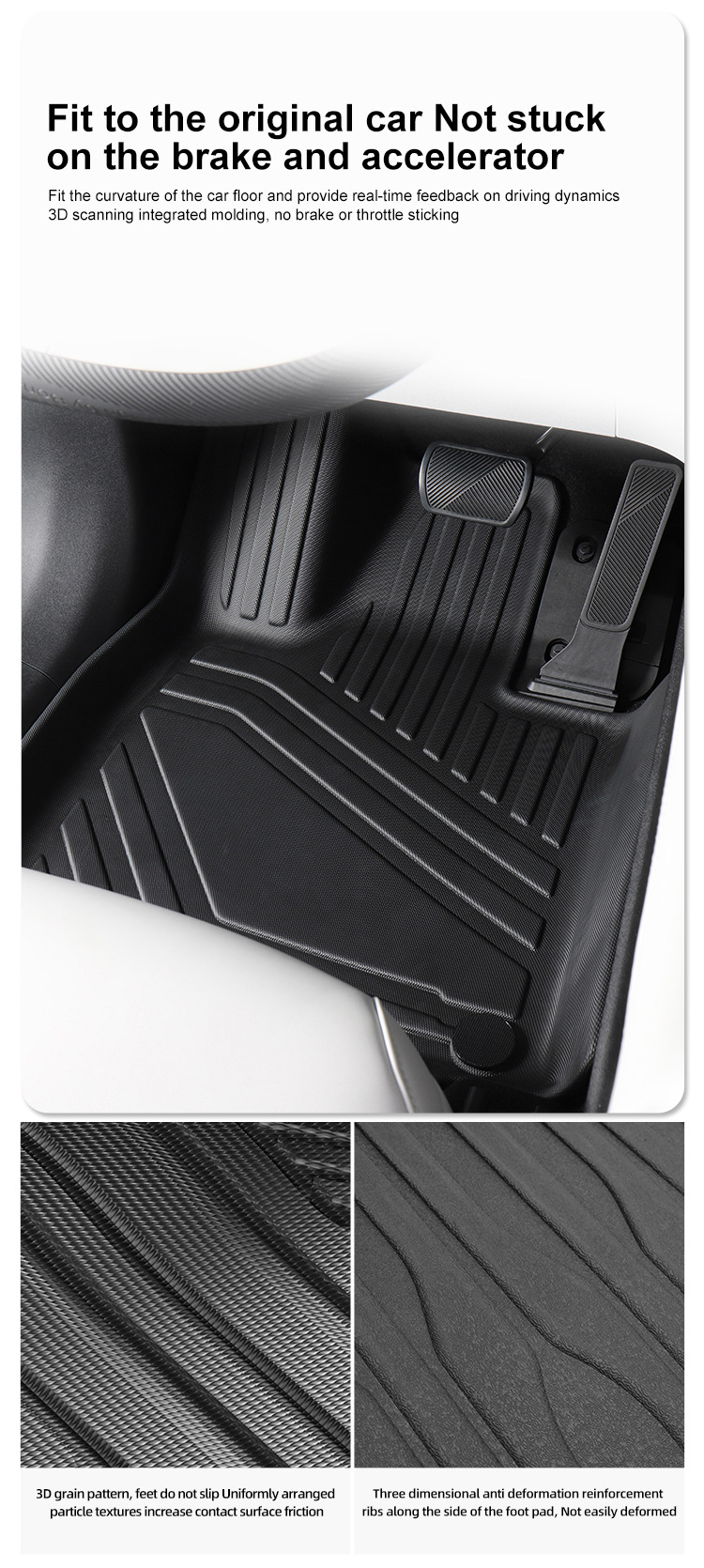 Suitable for 19-25 Model Ford Ranger Car Floor Mats, Left and Right Steering Wheel Tpe Rear Bed Mats, Cross-Border