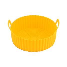 耐高温食品级空气炸锅垫双耳硅胶烤盘可折叠易清洗厨房烹饪帮手