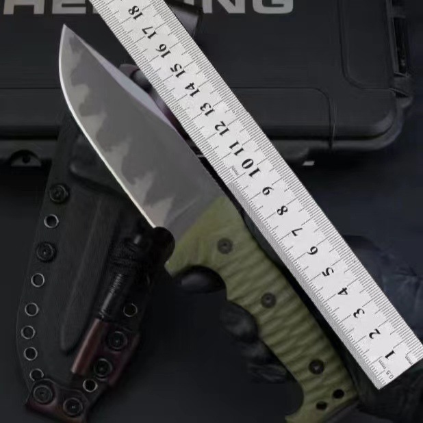 米勒M8直刀户外高硬度露营防身荒野求生战术多用刀