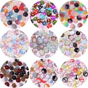 10mm random mixed color resin drill flat bottom drill time gem patch accessories wholesale 0.4g