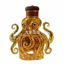 独立站爆款八爪鱼造型威士忌酒瓶可爱八爪鱼
