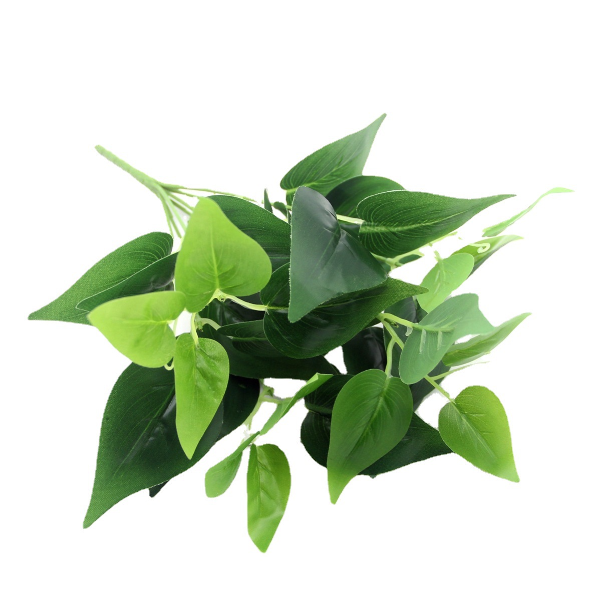 Hojas artificiales verdes tipo potos, decoración para muros, jardines y fondos, hojas plásticas realistas al por mayor