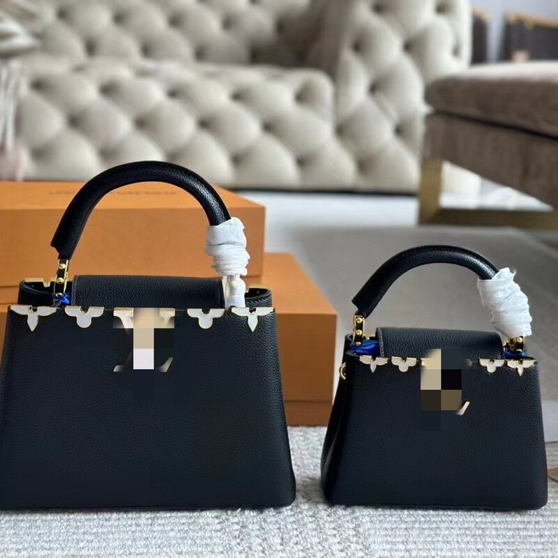 Cross-Border New Women's Bag Hardware Rivets L Small Square Handbag Capucines Lady Cross-Border New Women's Bag Hardware Rivets L Small Square Handbag Capucines Lady