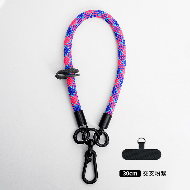 Cordón de teléfono móvil al por mayor crossbody ajustable avanzado Halter muñeca tejida Sling back clip caja del teléfono móvil correa de cordón