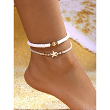 O 83041 Pearl starfish ankle chain ���麣��ɳ̲�����羳