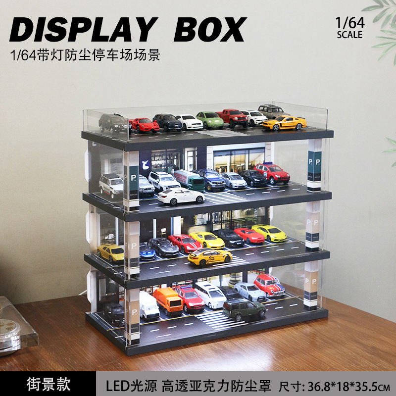 1:64 Car Model Parking Lot Artificial Garage Toy Storage Rack Display Cabinet Domeka Car Storage Rack