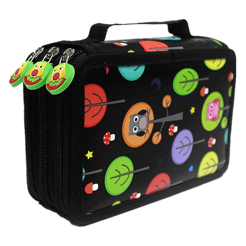 En stock puesto de buenos productos anti-choque resistente a la caída de color plomo bosquejo cepillo pluma cortina arte manicura multi-funcional de gran capacidad 72 agujeros