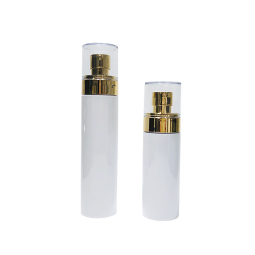 Electroplated double-step spray bottle push-type 50ml500ml PET white plastic lotion filling bottle