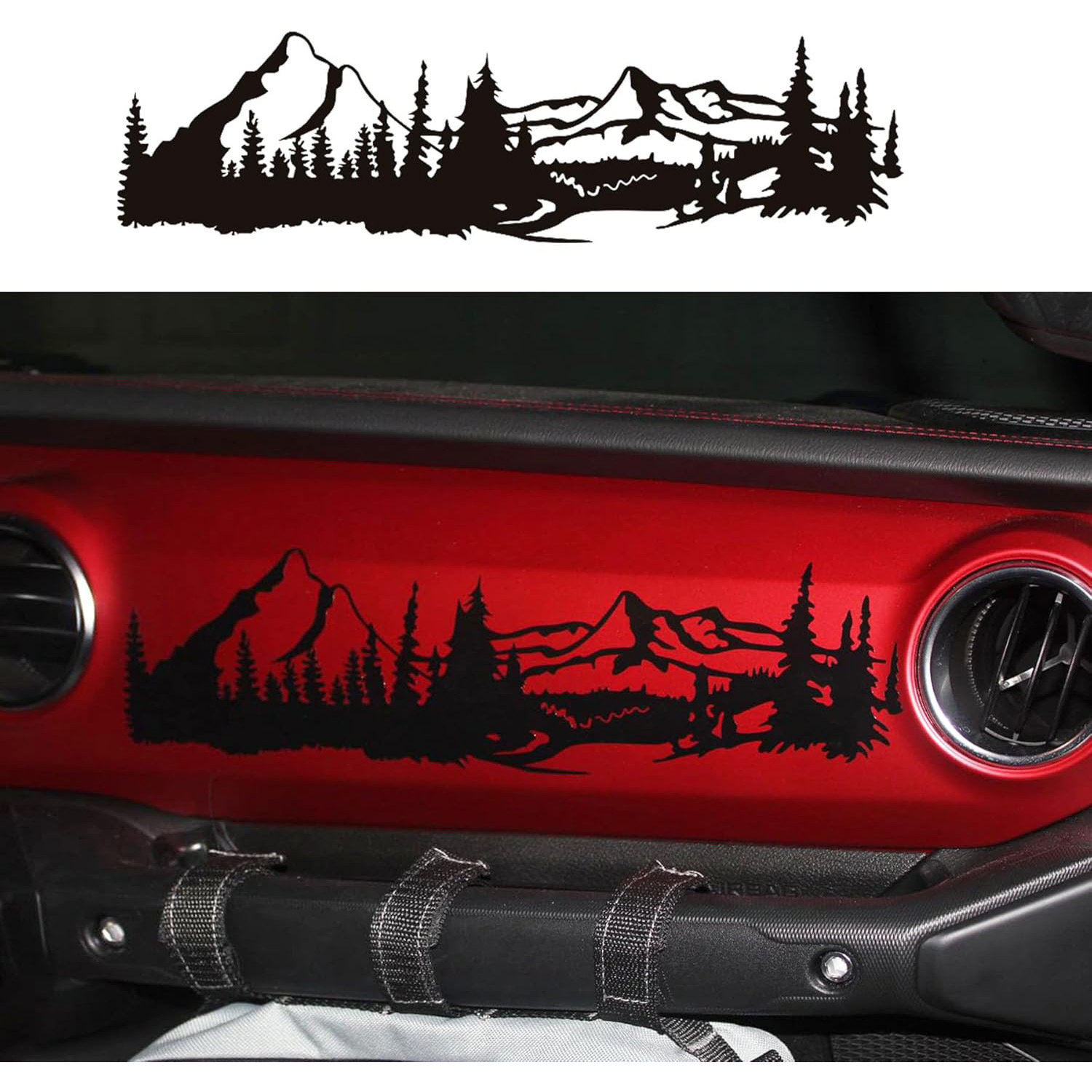 Dashboard auto sticker/handschoenenvak vinyl sticker voor Wrangler JL JLU Gladiator_voghion.com