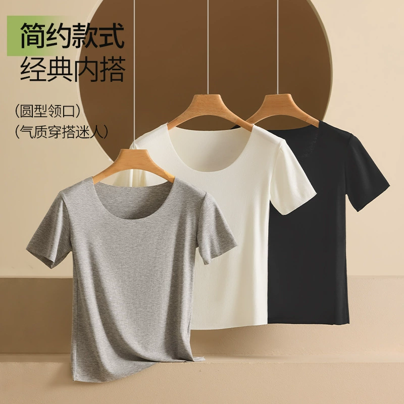 Летний цветной удобный дышащий футболка, круглые вороты