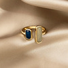 Tide, brand adjustable fashionable small design ring, light luxury style, trend of season, on index finger