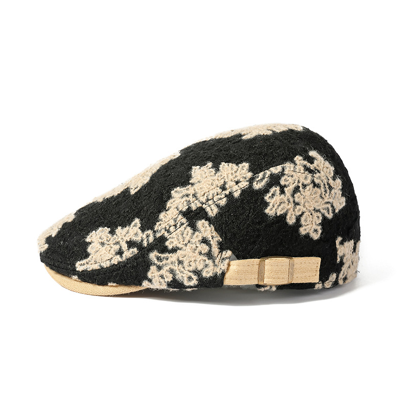 Vrouwelijk Retro Andere Afdrukken (afdrukken) Platte Dakrand Beret display picture 5