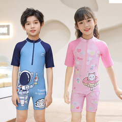 速干の子供の水着の男の子の連体の学生の赤ちゃんのかわいい漫画の女の子の水着の男女の子供の水着