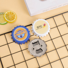 金属圆形瓶盖二合一开瓶器定做创意广告图案logo促销啤酒起瓶器