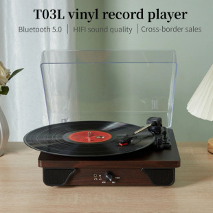 in stock T03L Retro Chinese Record Player Multifunctional Ornaments Retro Phonograph Antique Wooden Vinyl Record Player