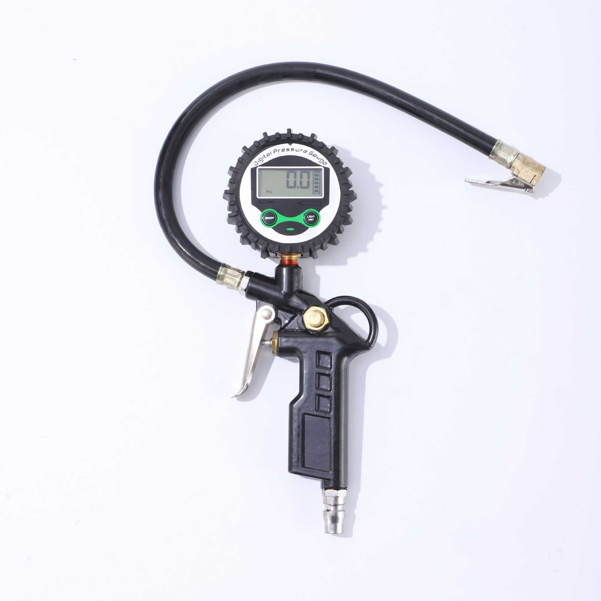 Air Pressure Gauge, High-Precision Tire Pressure Gauge with Pressure Inflation Head, Car Tire Monitor, Electronic Inflator Gun, Inflator Nozzle