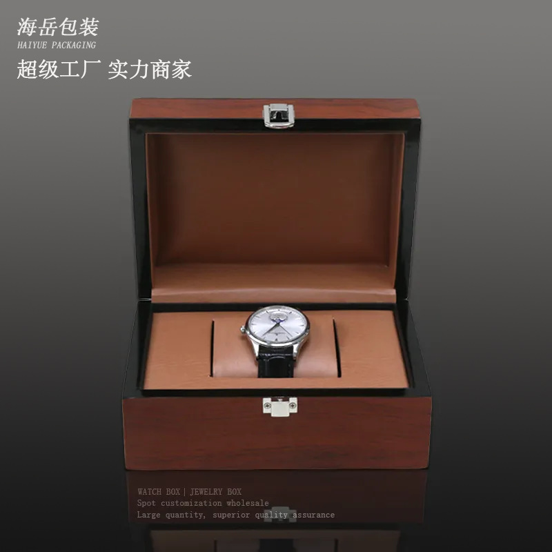 Cross-border in stock watch box high-grade piano paint high-gloss watch box wooden box rosewood watch storage box