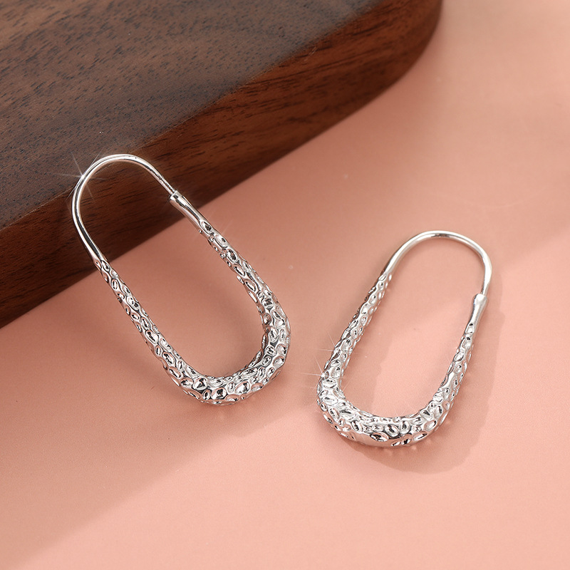 European and American Cross-Border Hot-Selling Luxury-Style Irregular Earrings, Copper Inlaid with Diamonds, Non-Fading, Elegant Niche Earrings