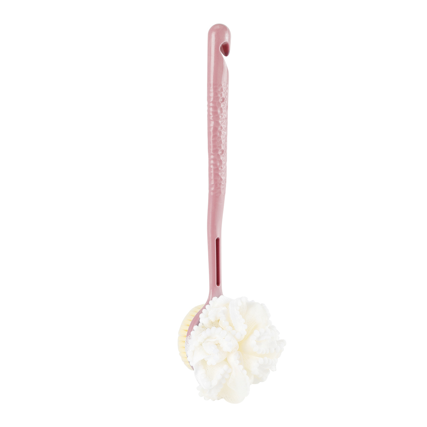 Mango de flores para el hogar Bola de baño de doble cara Cepillo de baño de lana suave de nailon Cepillo de baño Baño de baño Frotamiento de espalda Spot al por mayor