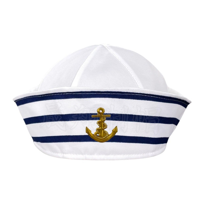 Cross-Border Blue and White Striped Sailor Hat, Round Top, Breathable, Brimless, Sun Protection, Amazon Baby Navy Hat, Yiwu Wholesale