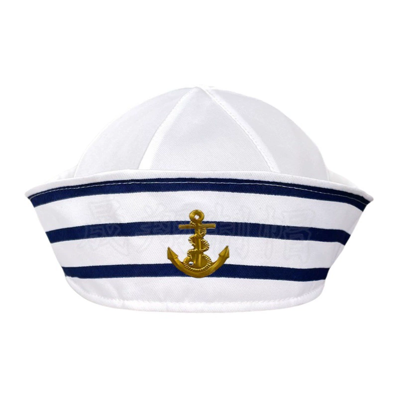 Сине-белая полосатая матросская шапка, круглая, дышащая, без козырька, солнцезащитная, детская матросская шапка Amazon, оптом из Иу