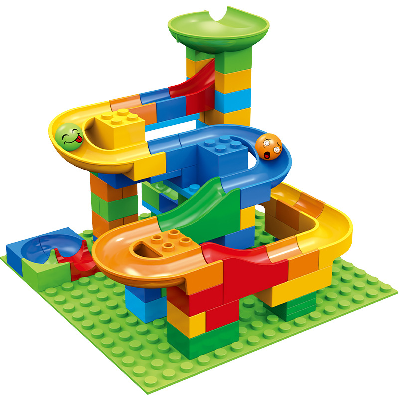 Children's DIY Variable Slide Building Blocks Ball Track Assembled Building Blocks Small Particle Assembled and High Building Blocks Track