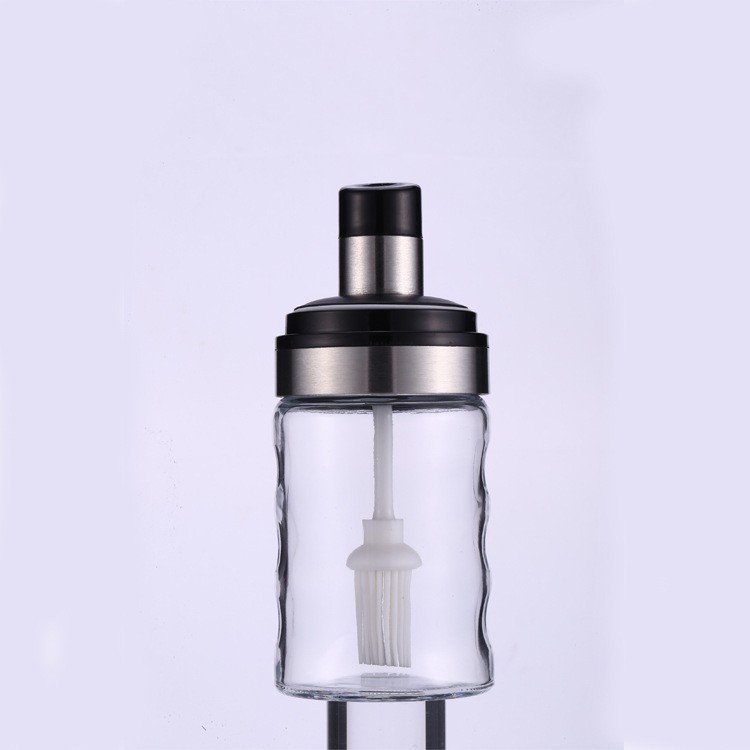 Cuchara cubierta integrada sellada a prueba de humedad botella de condimento tarro de condimento botella de miel cepillo botella de aceite engrasador suministros de cocina
