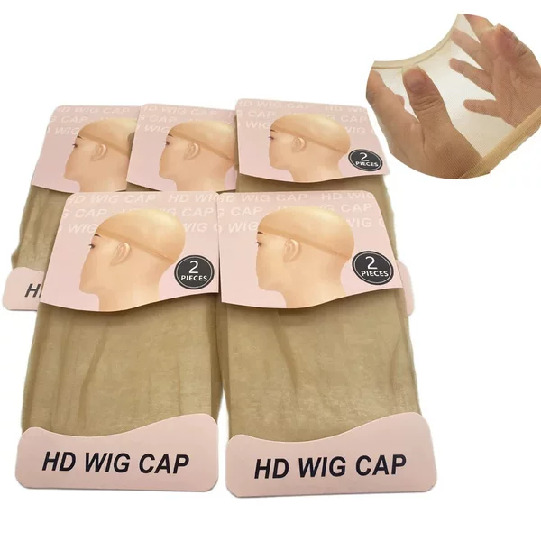 Hd Wig Cap High-Definition Silk Stocking Net Cap Sock Headgear Wig Hair Net Hd Transparent Wig Cap Invisible Hair Net