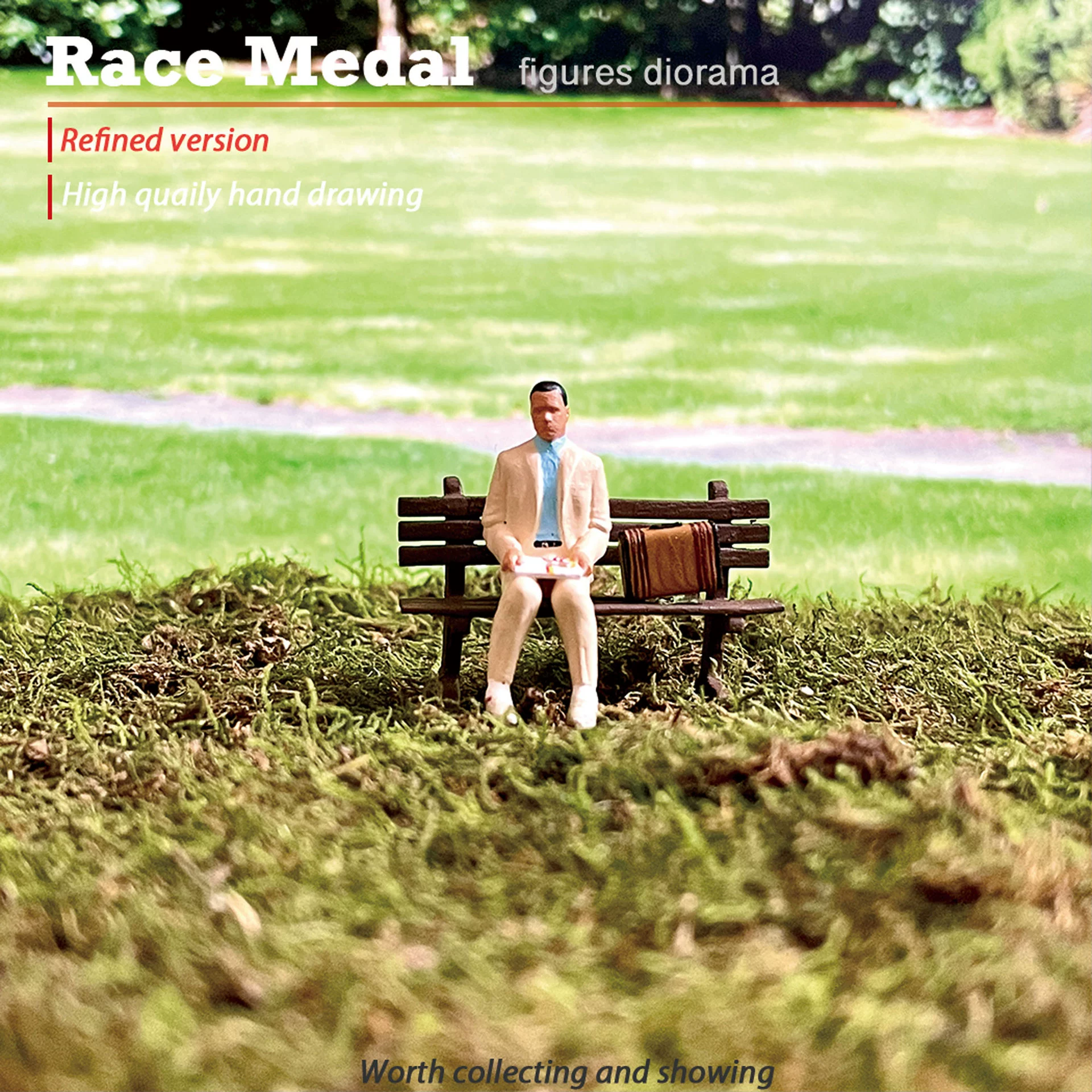 Сцена фильма Gump персонаж вдохновляющая сцена 1/64 модель сцены эко бутылка офисный рабочий стол