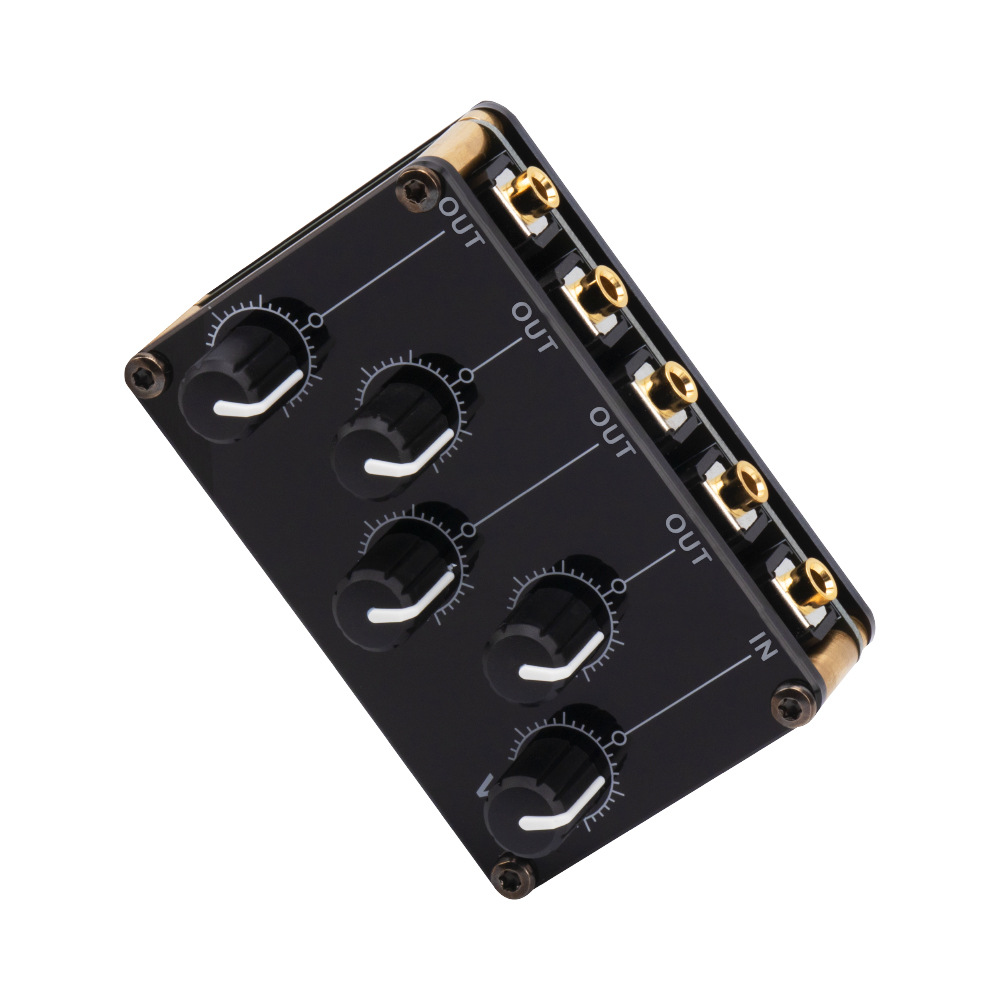 4 방향 스테레오 라인 허브 재고 TM400 미니 수동 믹서 저소음 튜닝 컨트롤러