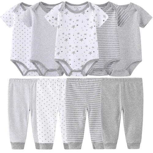 Baby bag, air-conditioned pants, star pure cotton nine-piece set, newborn one-piece triangle harem, foreign trade children's clothing wholesale