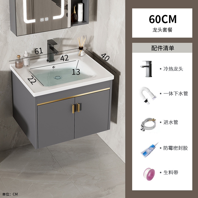 60 gabinete de cerámica + grifo