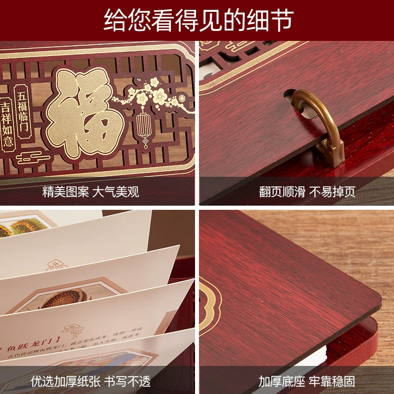 Wooden desk calendar, custom-made, ethnic style
